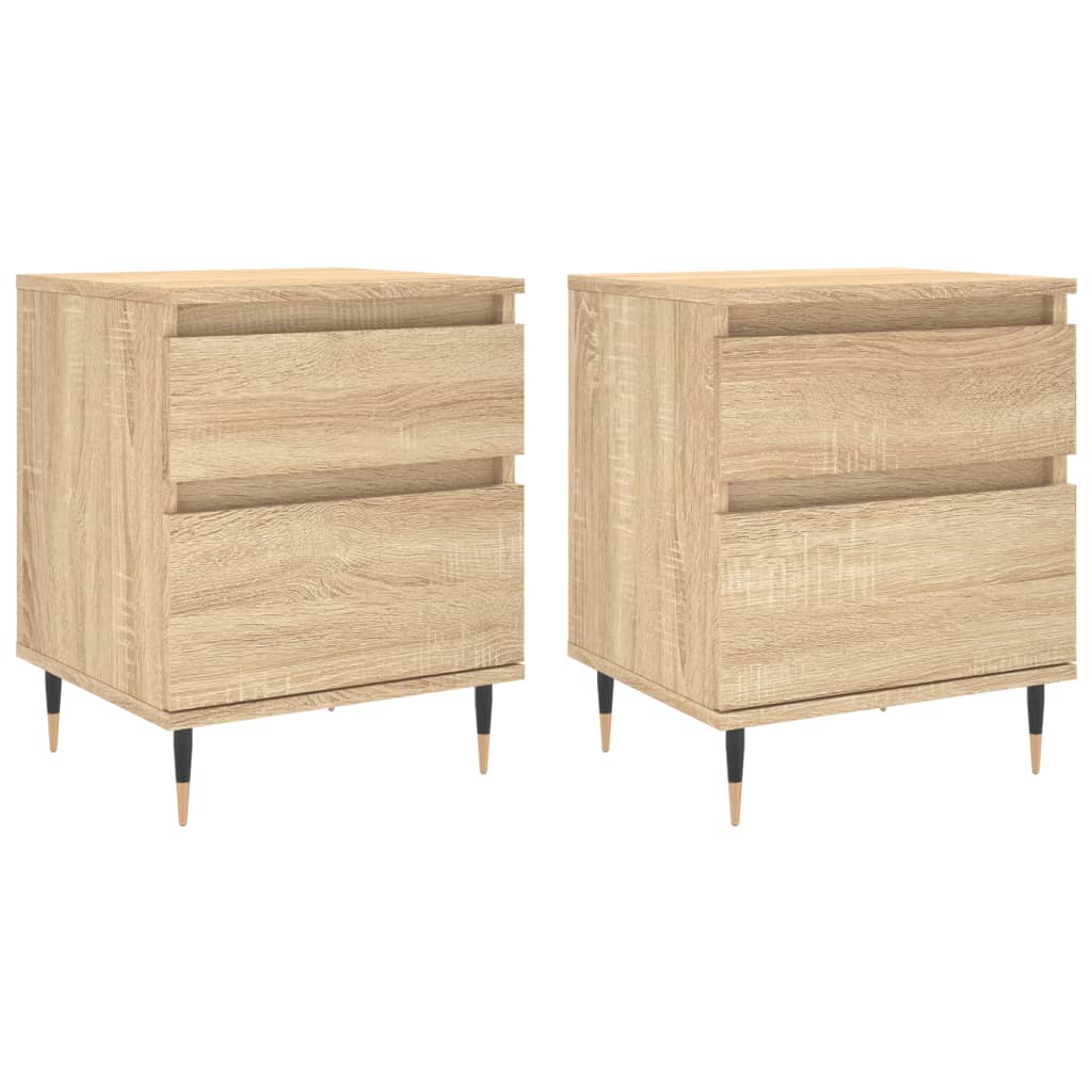 Mesitas noche 2 uds madera sintetizada Nexus roble Sonoma 40x35x50 cm - Vetonek