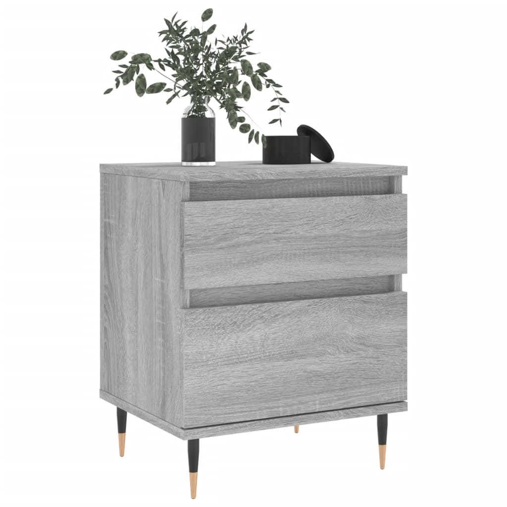 Mesita de noche 2 uds madera sintetizada Nexus gris Sonoma 40x35x50 cm vidaXL