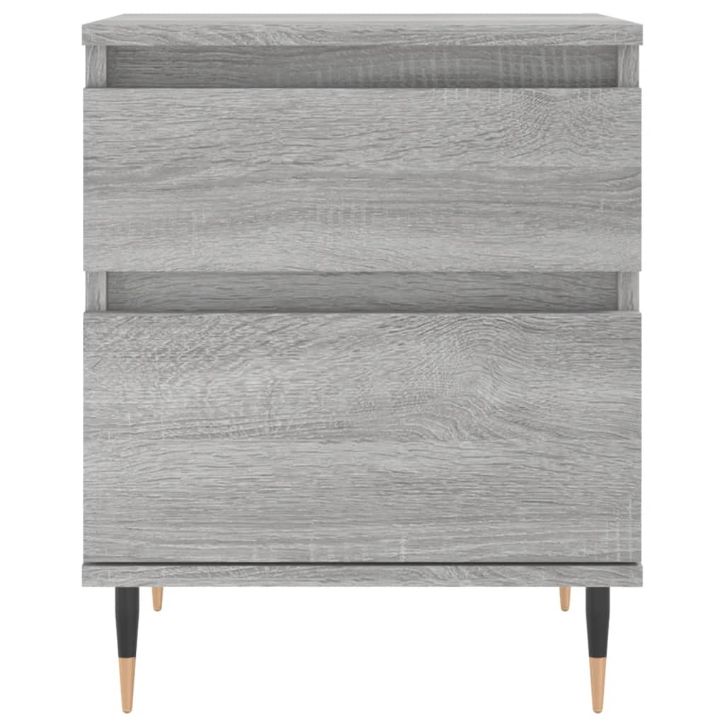 Mesita de noche 2 uds madera sintetizada Nexus gris Sonoma 40x35x50 cm - Vetonek