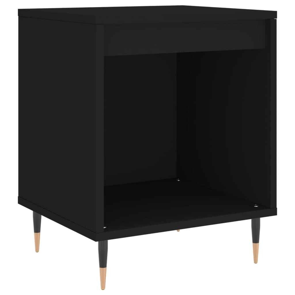 Mesitas de noche 2 uds madera de ingeniería negro 40x35x50 cm vidaXL