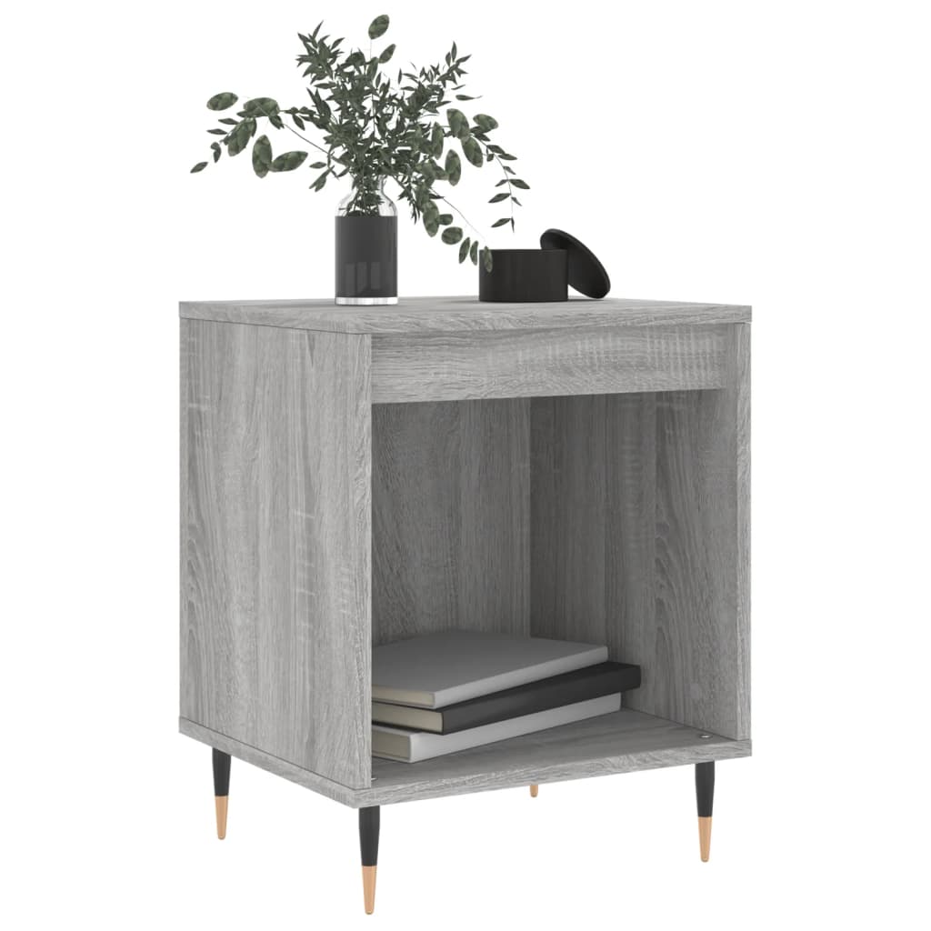 Mesita de noche 2 uds madera sintetizada Nexus gris Sonoma 40x35x50 cm