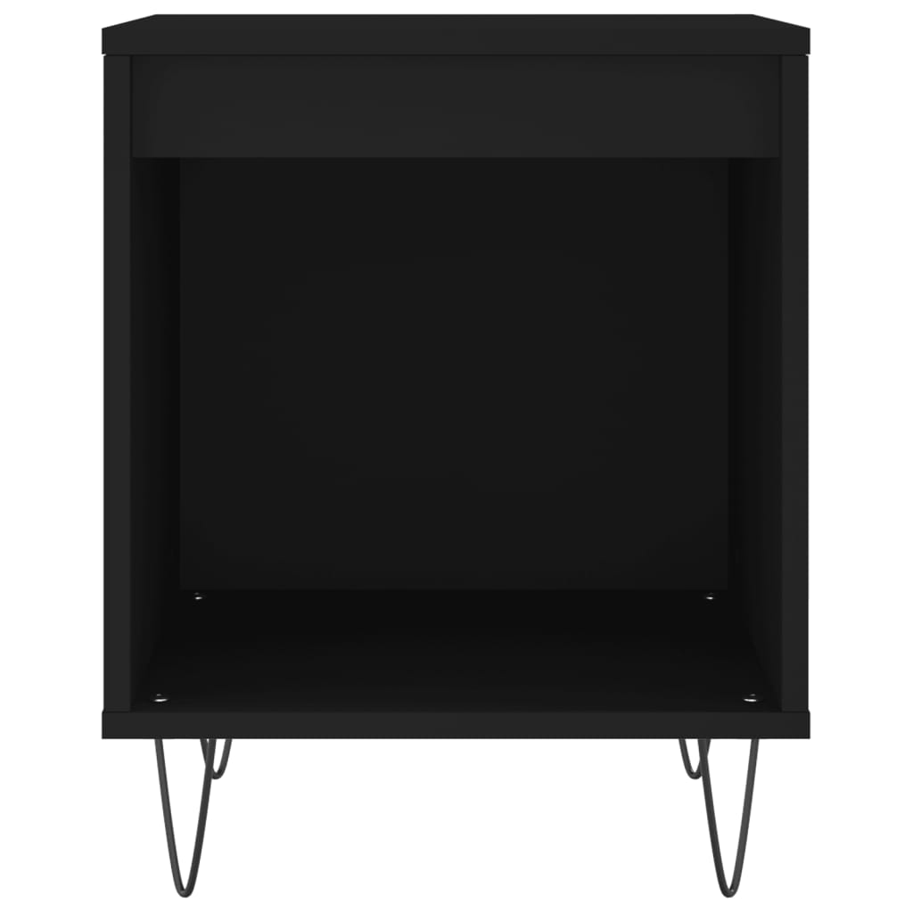 Tables de chevet 2 pcs bois d'ingénierie noir 40x35x50 cm v1028 - Vetonek