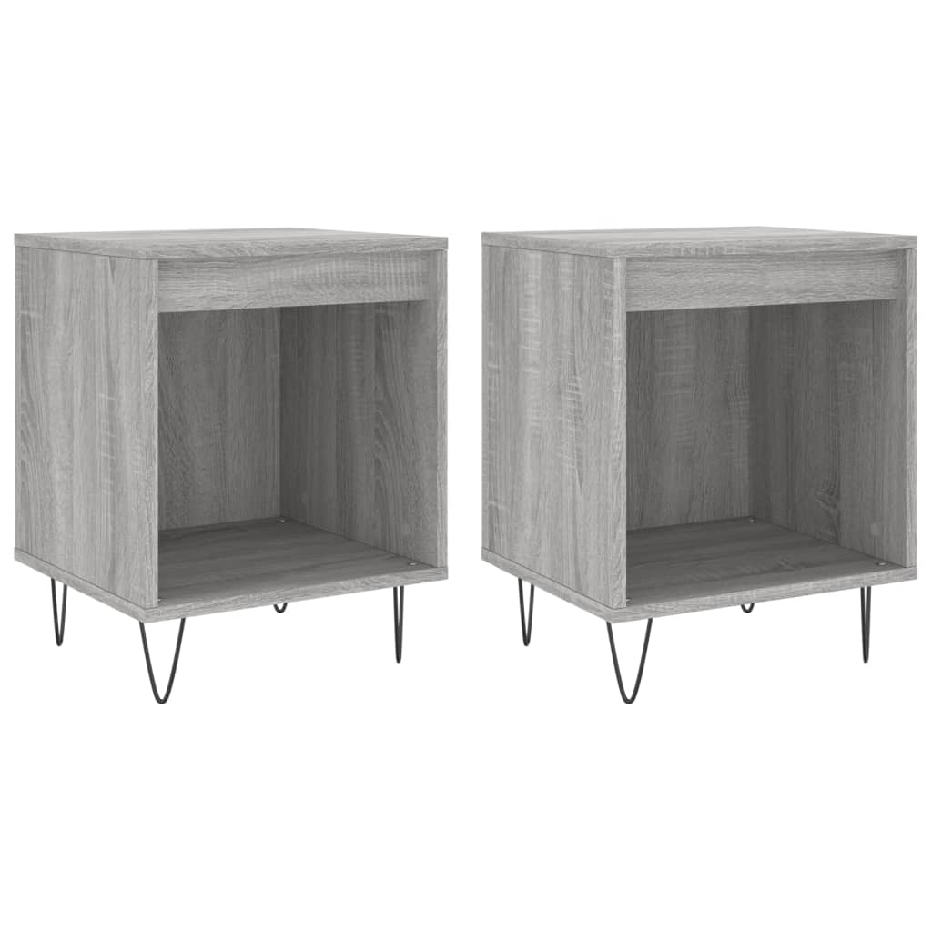 Mesita de noche 2 uds madera sintetizada Nexus gris Sonoma 40x35x50 cm vidaXL