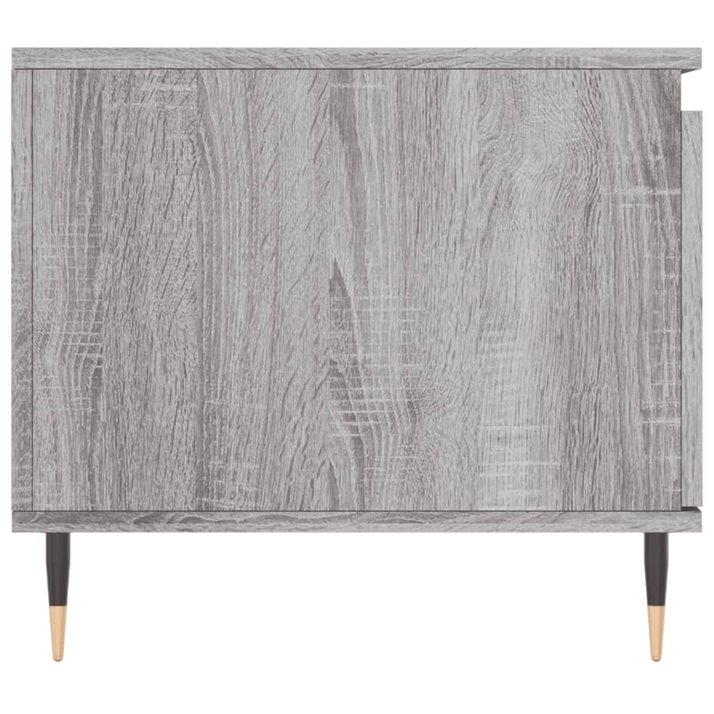 Mesa de centro madera contrachapada gris Sonoma 100x50x45 cm vidaXL