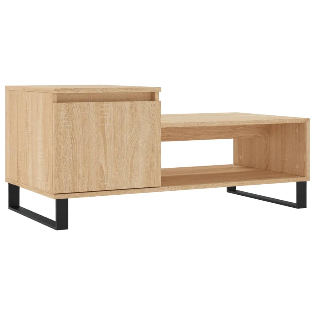 Mesa de centro madera contrachapada roble Sonoma 100x50x45 cm vidaXL