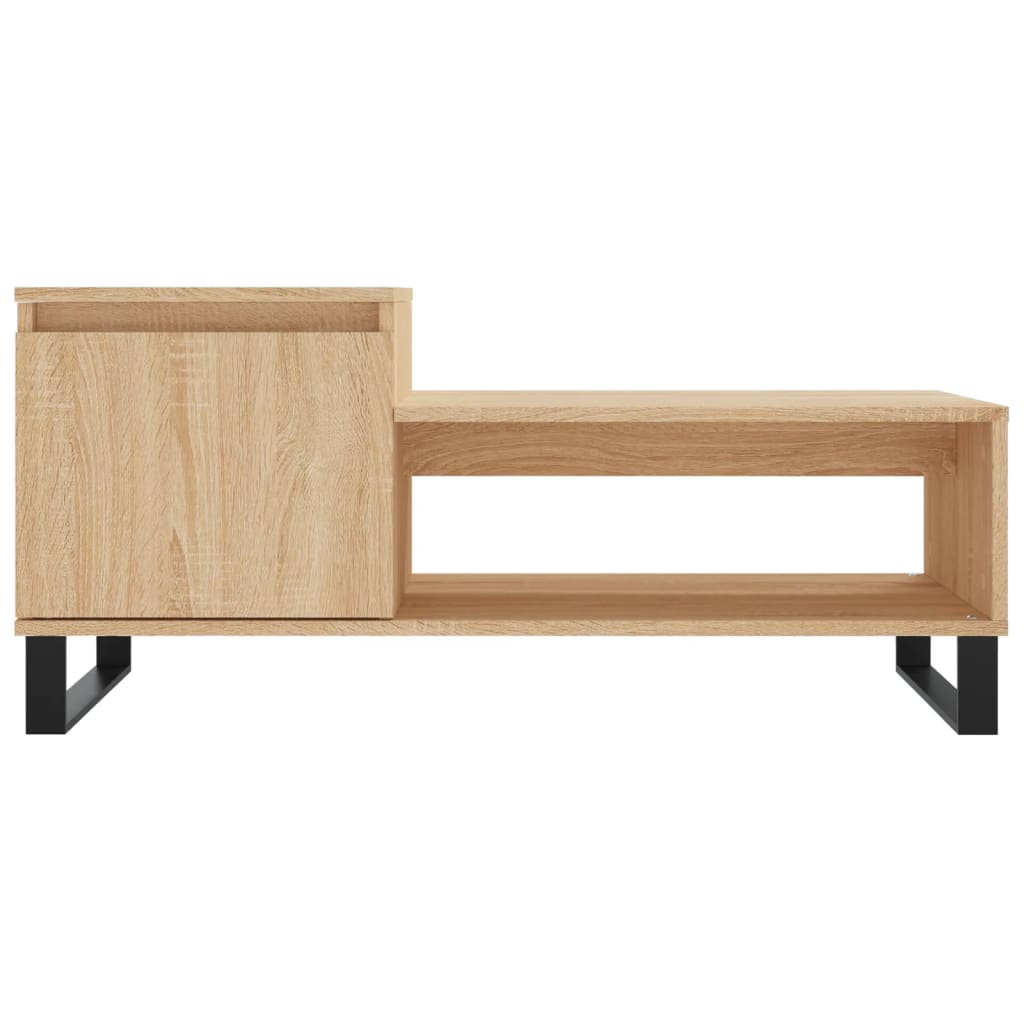 Mesa de centro madera contrachapada roble Sonoma 100x50x45 cm vidaXL