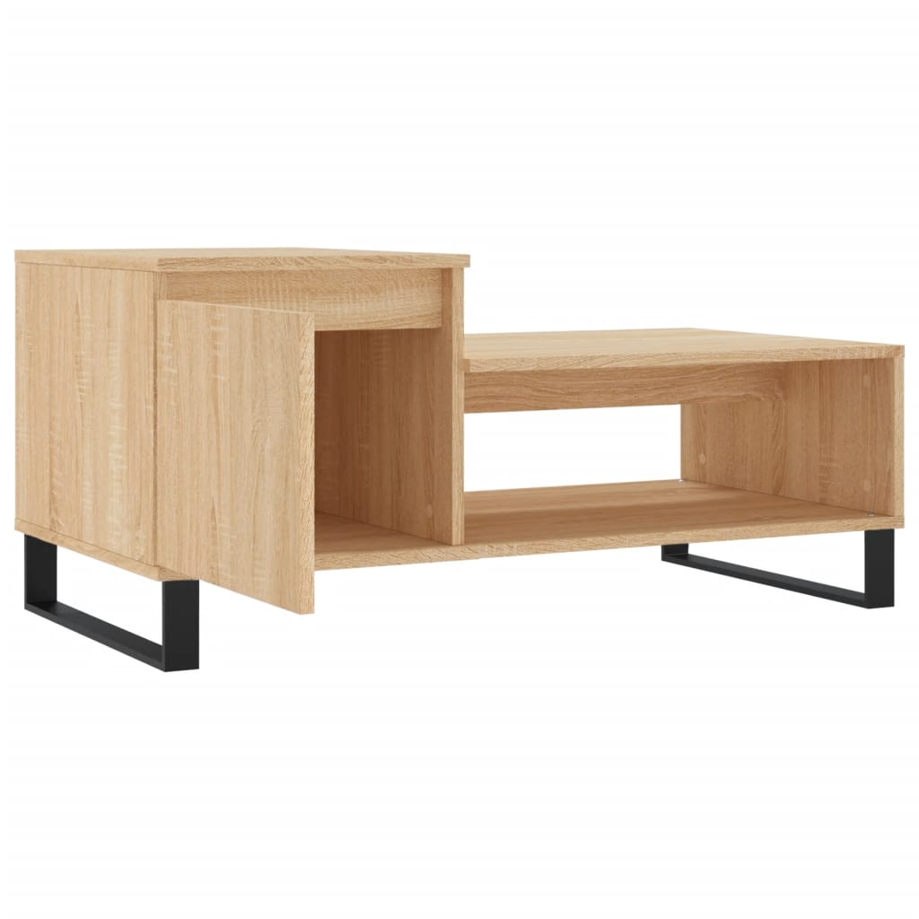 Mesa de centro madera contrachapada roble Sonoma 100x50x45 cm vidaXL