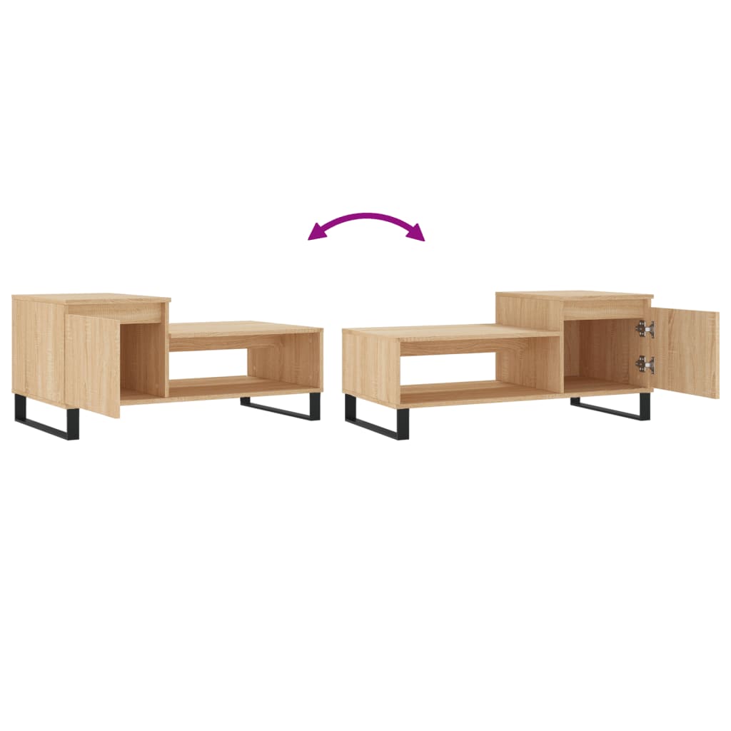 Mesa de centro madera contrachapada roble Sonoma 100x50x45 cm vidaXL