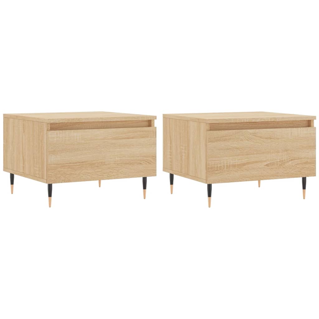 Mesas de centro 2 uds madera sintetizada Nexus roble Sonoma 50x46x35cm vidaXL