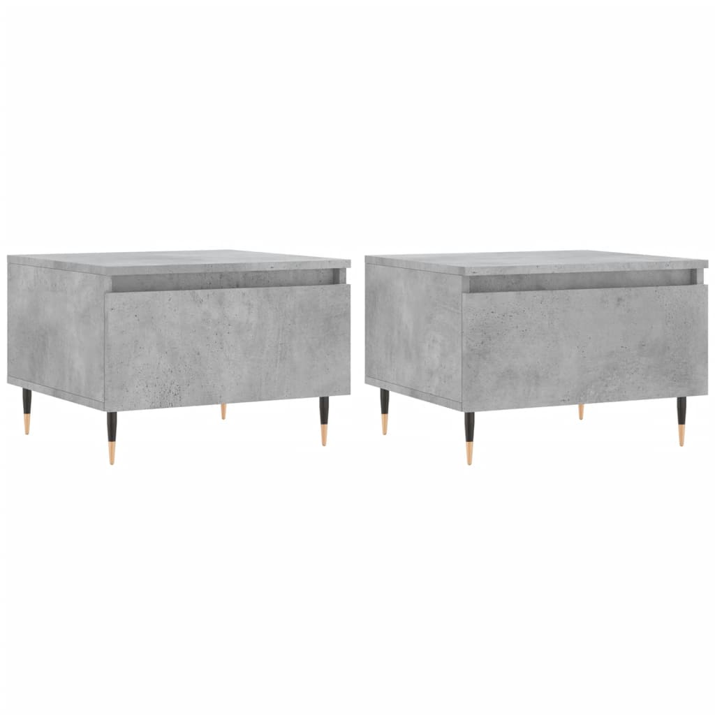 Mesas centro 2 uds madera sintetizada Nexus gris hormigón 50x46x35 cm vidaXL