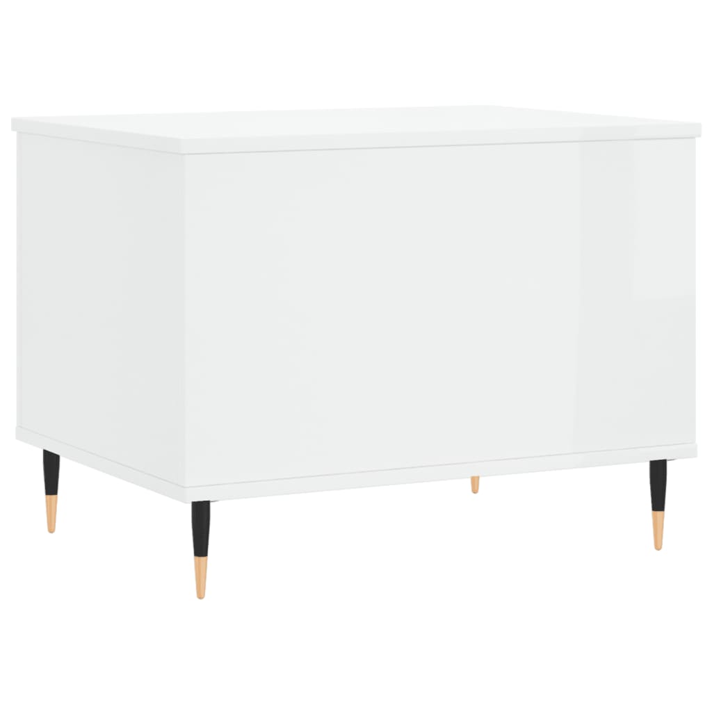 Mesa de centro madera blanco brillo 60x44,5x45 cm vidaXL