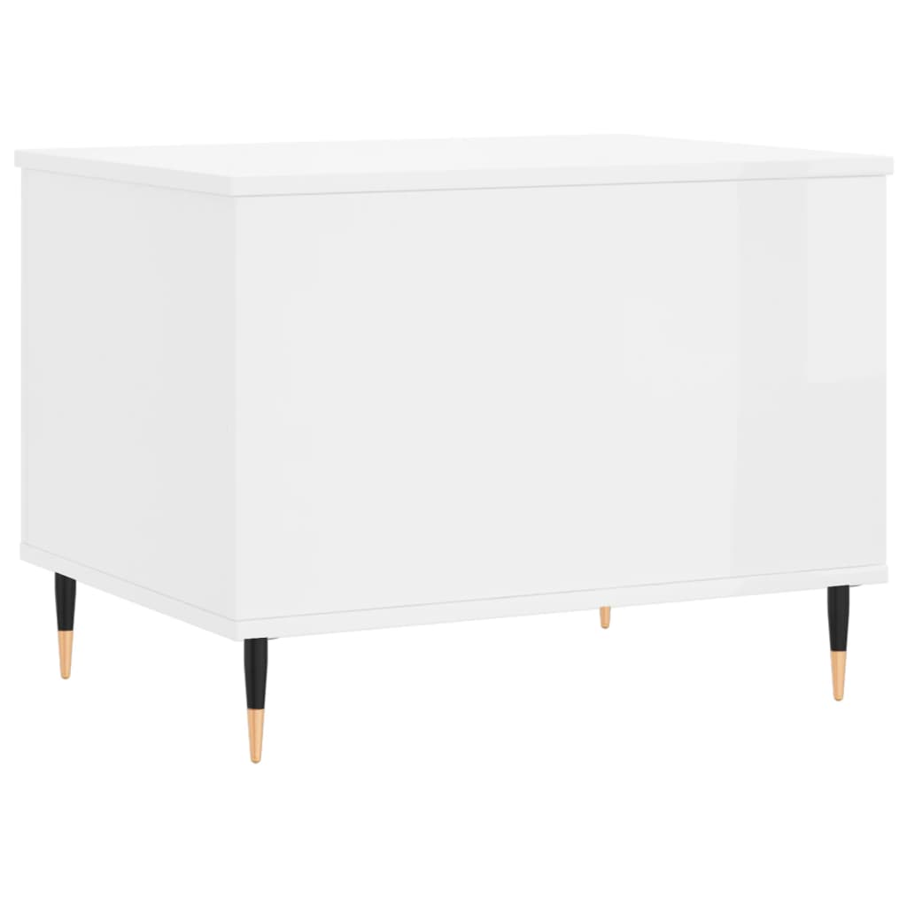 Mesa de centro madera blanco brillo 60x44,5x45 cm vidaXL