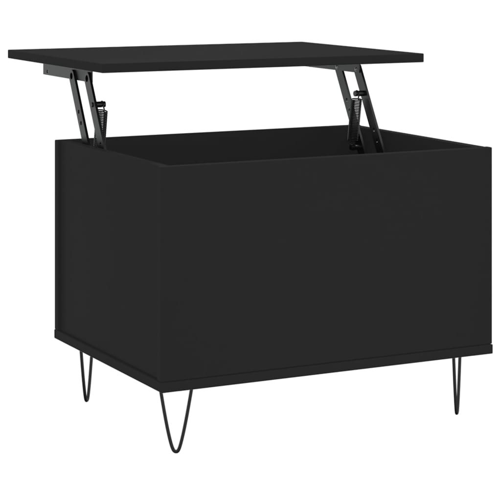 Mesa de centro madera contrachapada negro 60x44,5x45 cm vidaXL