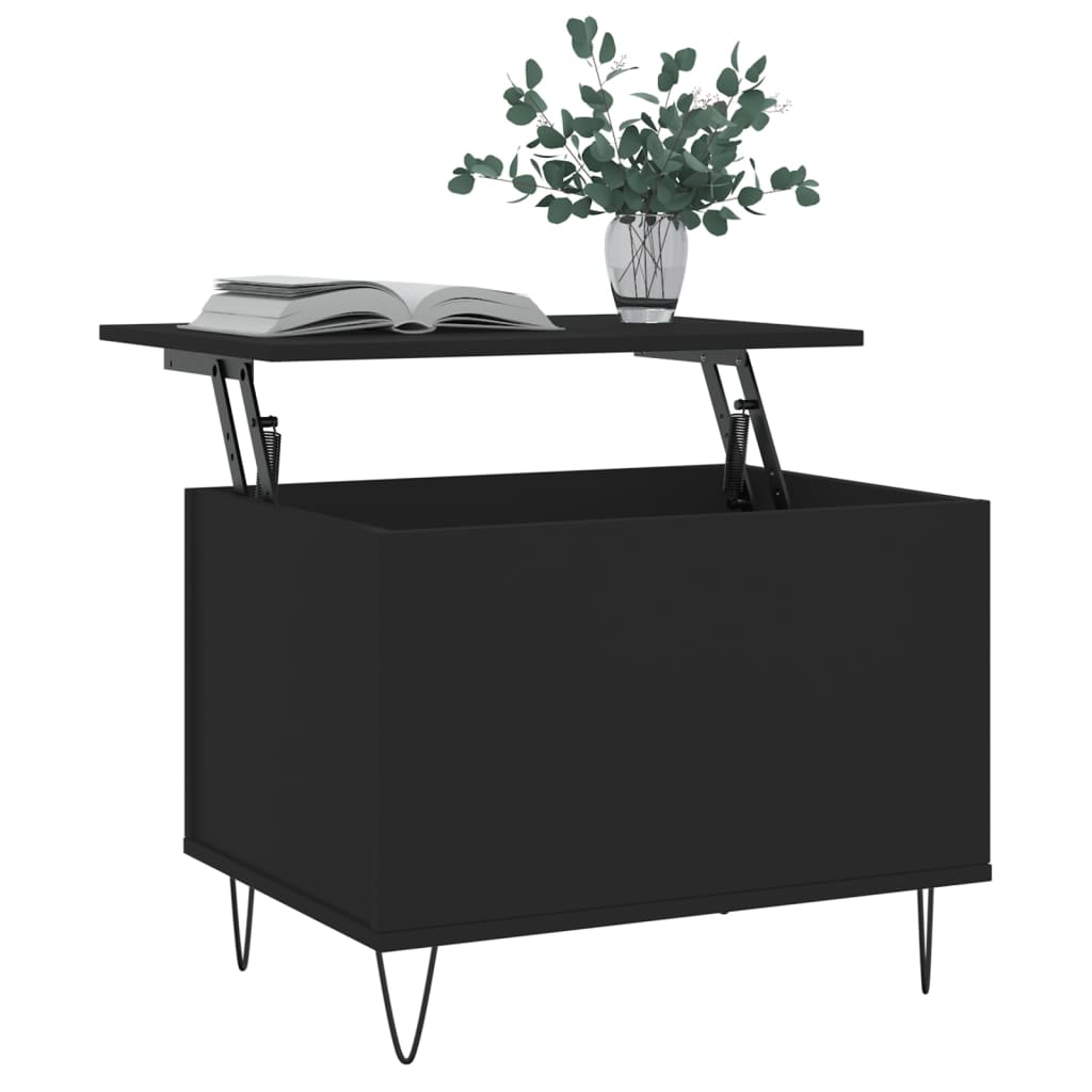 Mesa de centro madera contrachapada negro 60x44,5x45 cm vidaXL