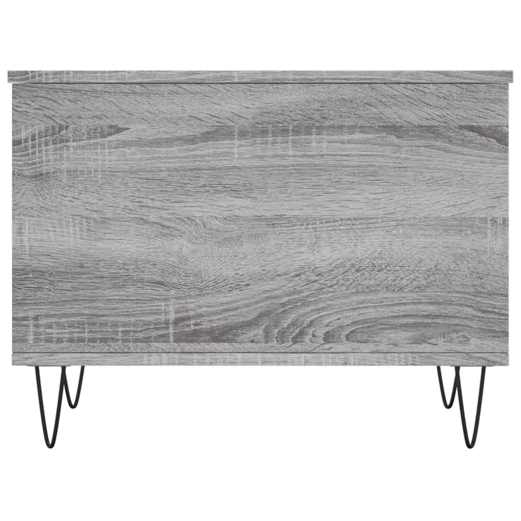 Mesa de centro madera contrachapada gris Sonoma 60x44,5x45 cm vidaXL