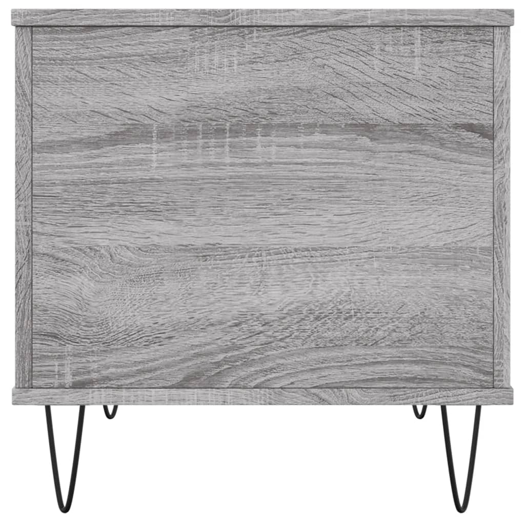 Mesa de centro madera contrachapada gris Sonoma 60x44,5x45 cm vidaXL