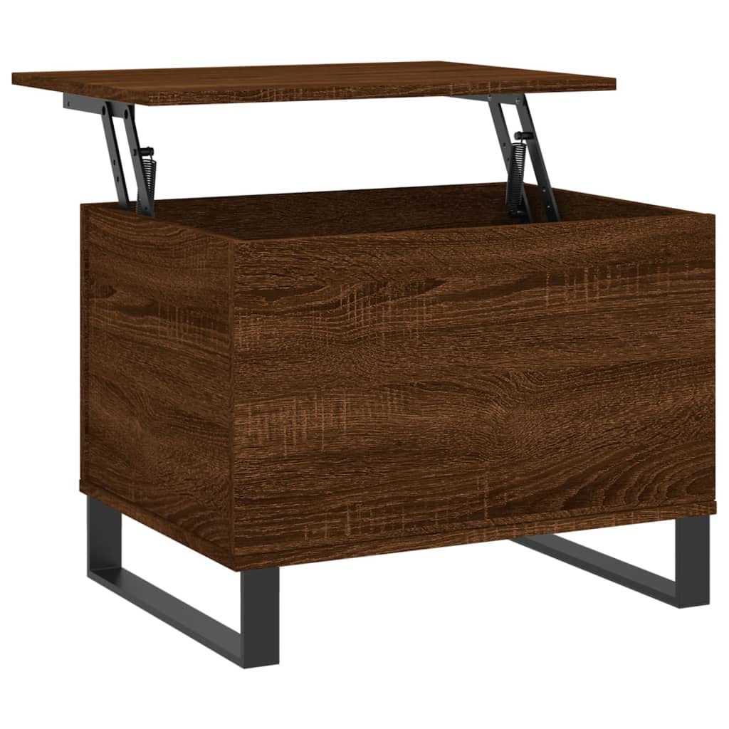 Mesa de centro madera contrachapada roble marrón 60x44,5x45 cm vidaXL