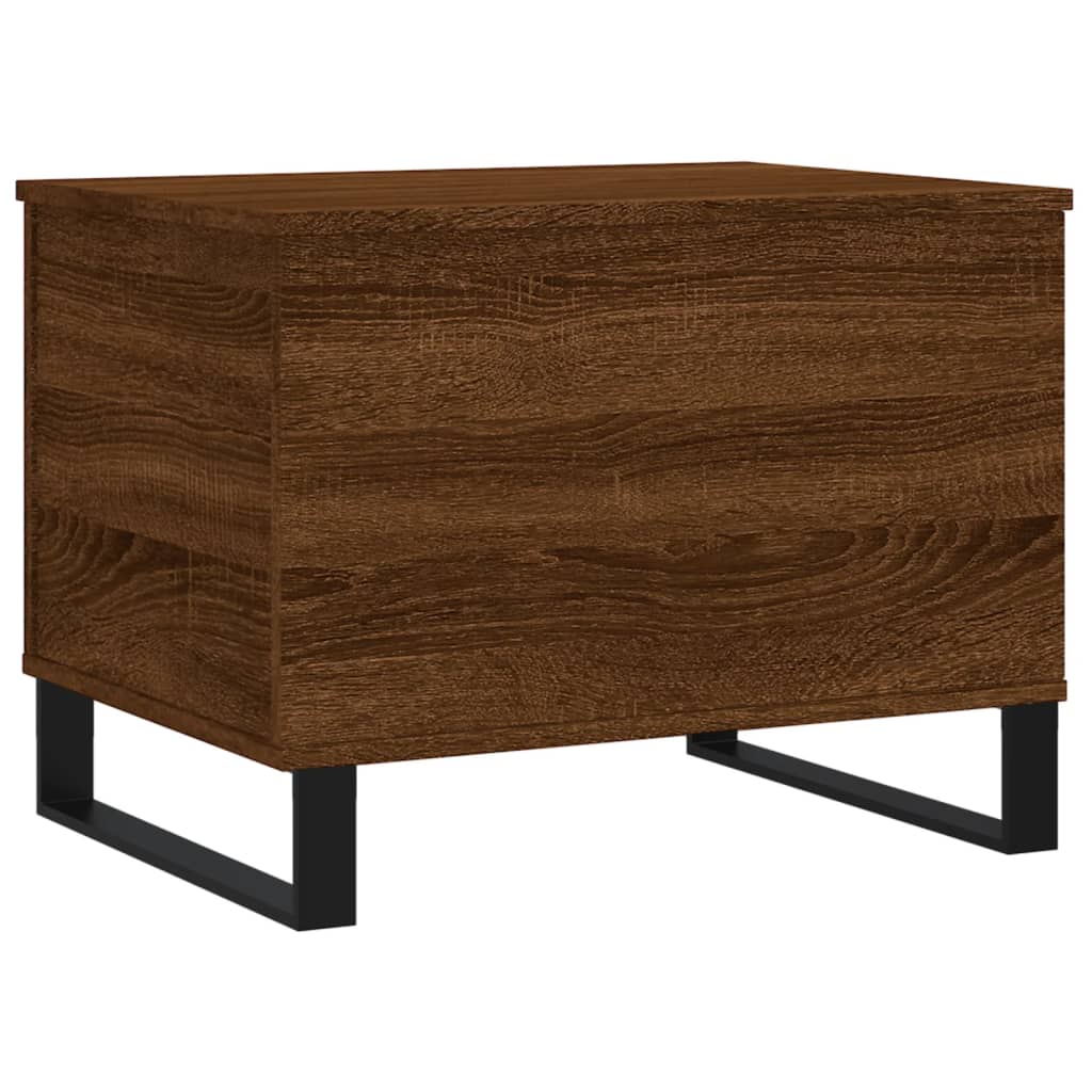 Mesa de centro madera contrachapada roble marrón 60x44,5x45 cm vidaXL