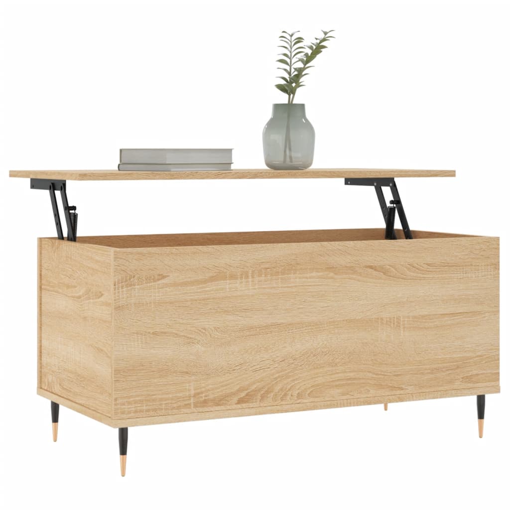 Mesa de centro madera roble Sonoma 90x44,5x45 cm