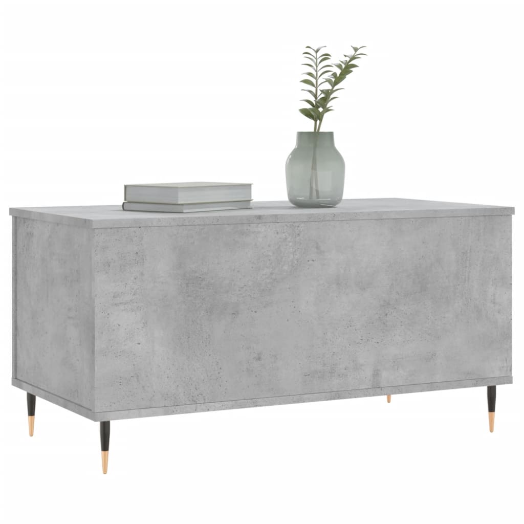 Mesa de centro madera contrachapada gris hormigón 90x44,5x45 cm vidaXL