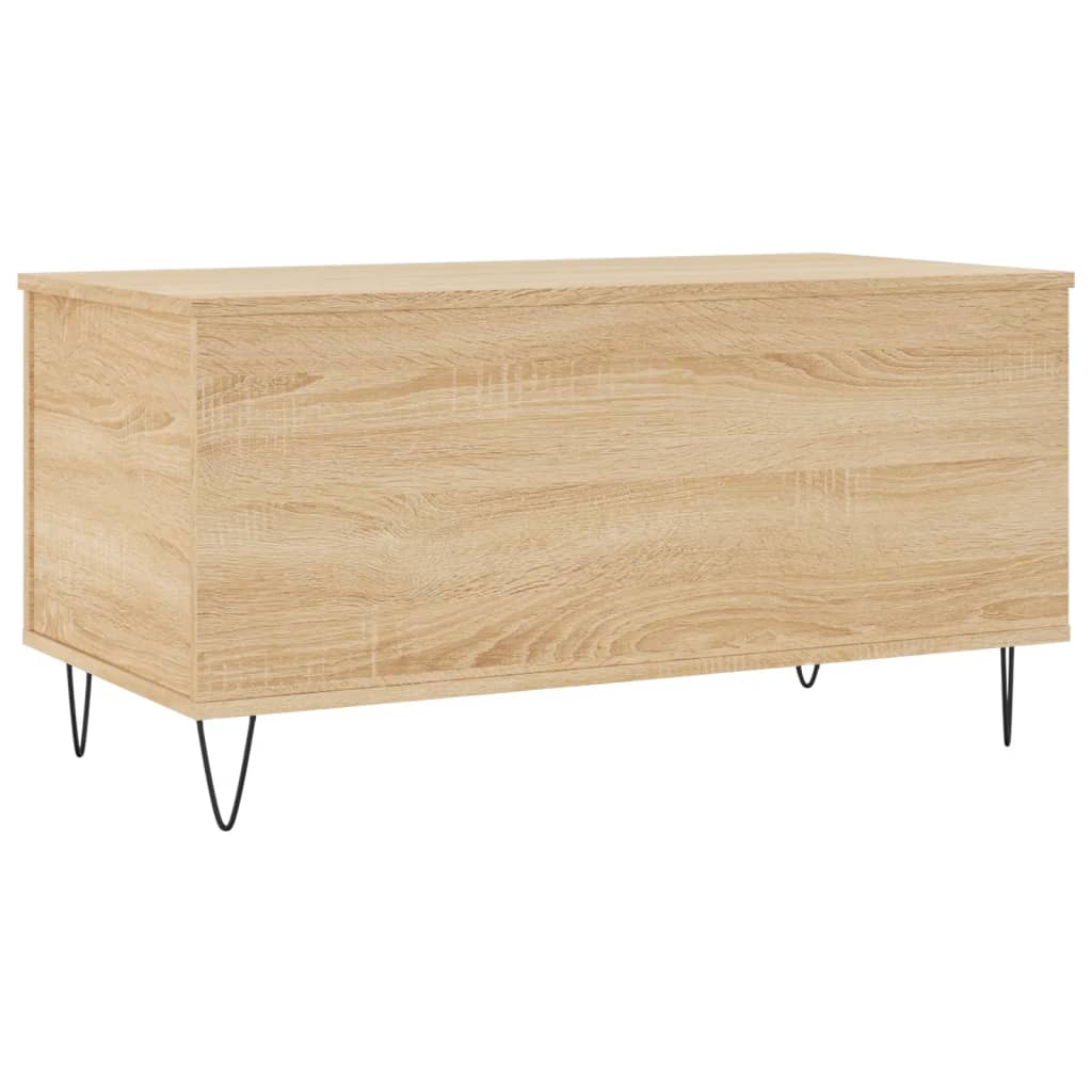 Mesa de centro madera contrachapada roble Sonoma 90x44,5x45 cm vidaXL