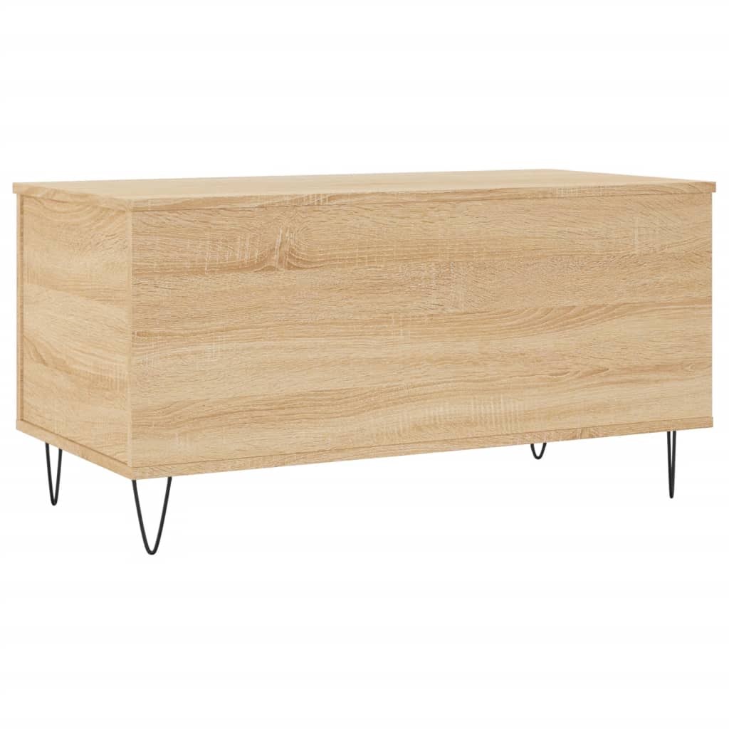 Mesa de centro madera contrachapada roble Sonoma 90x44,5x45 cm vidaXL