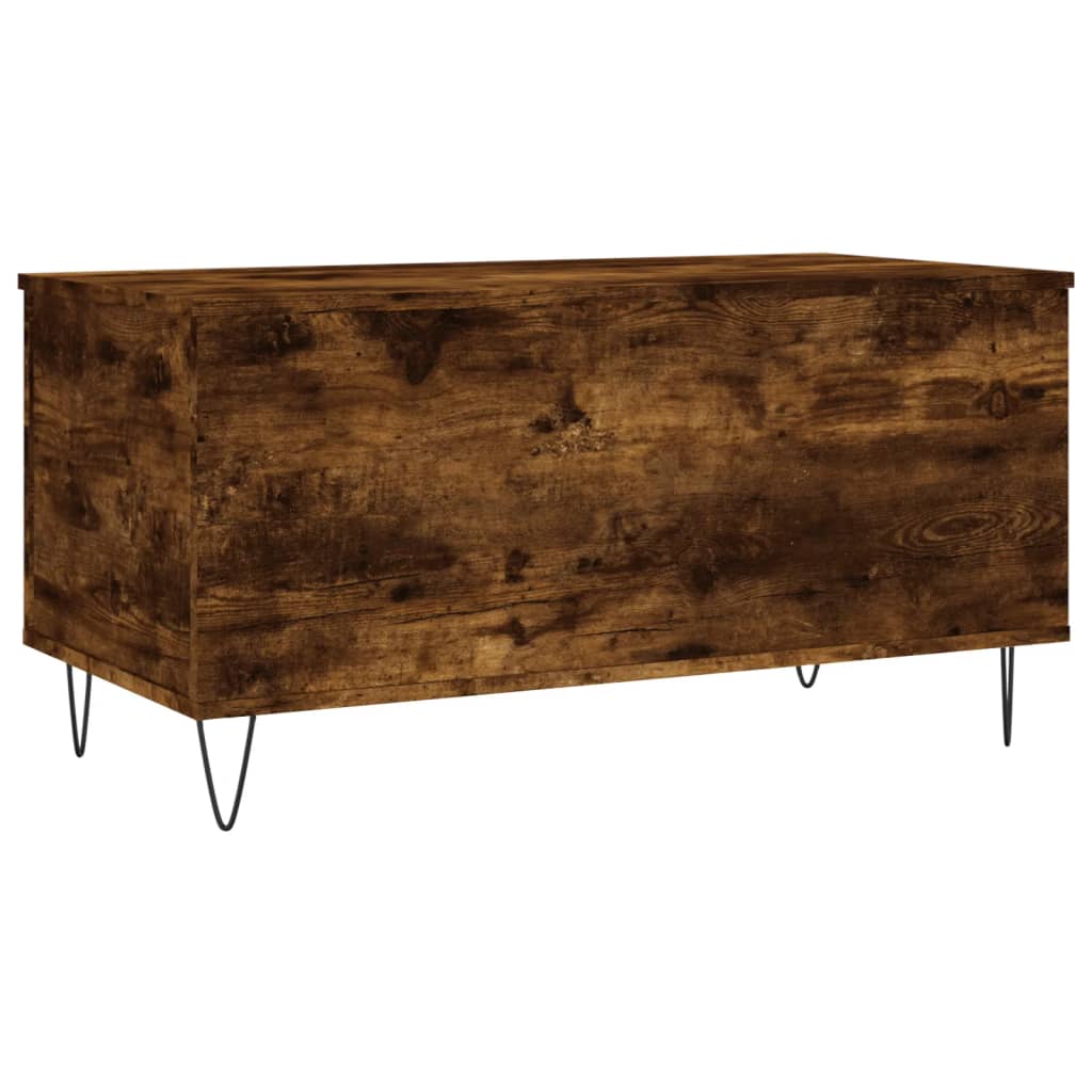 Mesa de centro madera contrachapada roble ahumado 90x44,5x45 cm vidaXL