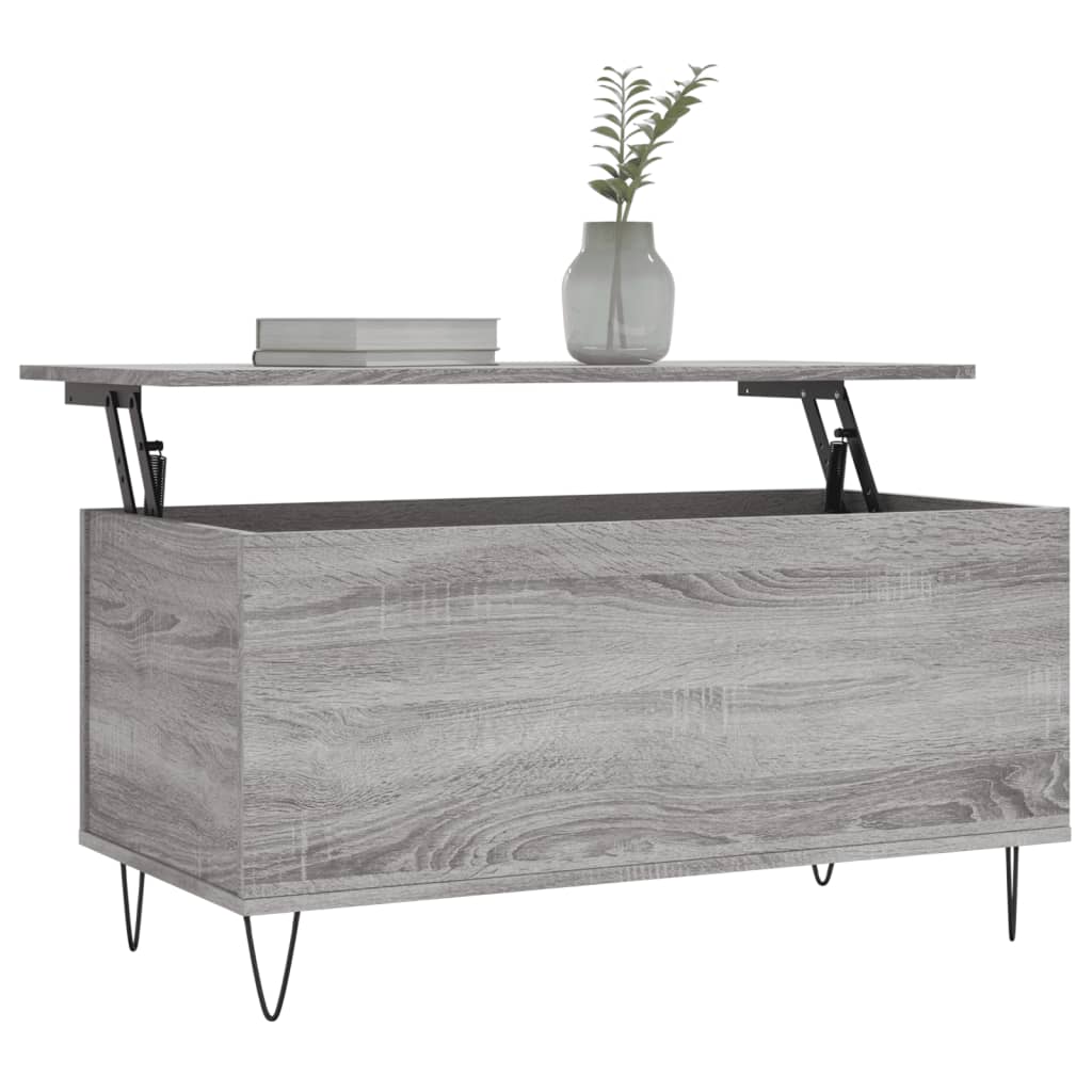 Mesa de centro madera gris Sonoma 90x44,5x45 cm