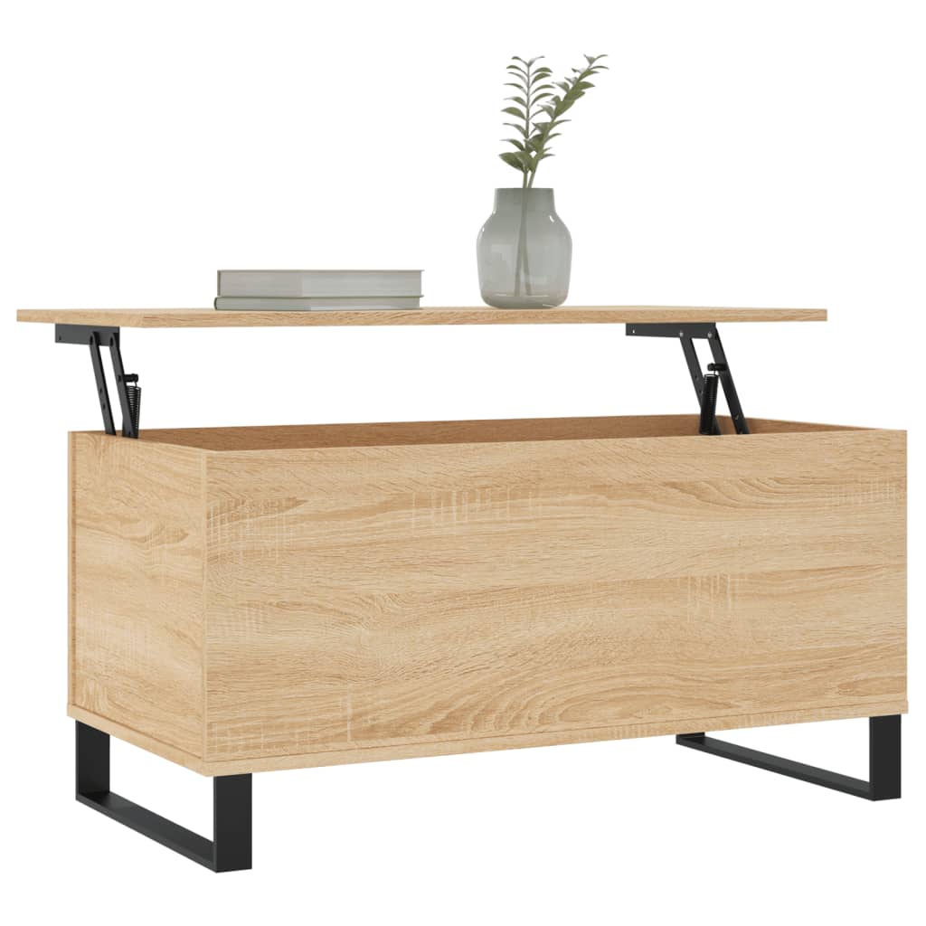 Mesa de centro madera roble Sonoma 90x44,5x45 cm