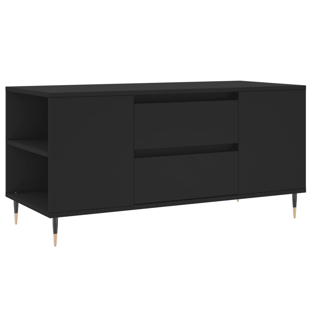 Mesa de centro madera de ingeniería negro 102x44,5x50 cm vidaXL