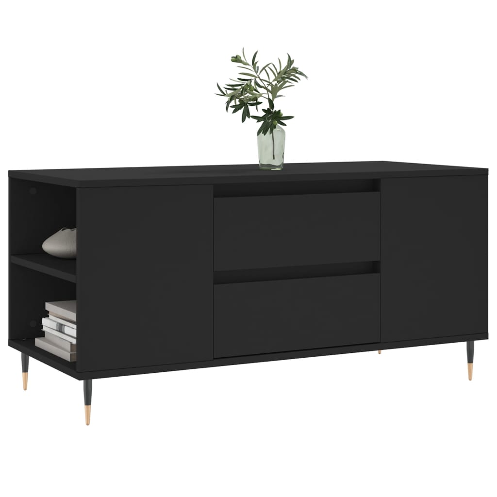 Mesa de centro madera de ingeniería negro 102x44,5x50 cm vidaXL