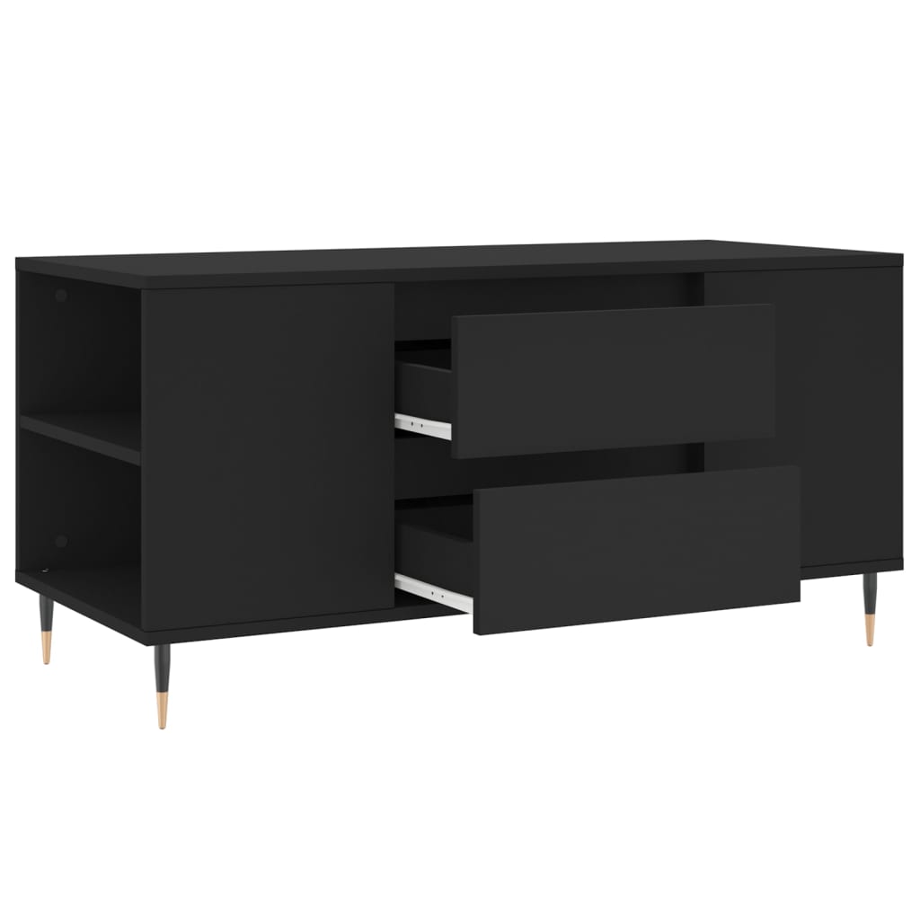 Mesa de centro madera de ingeniería negro 102x44,5x50 cm vidaXL