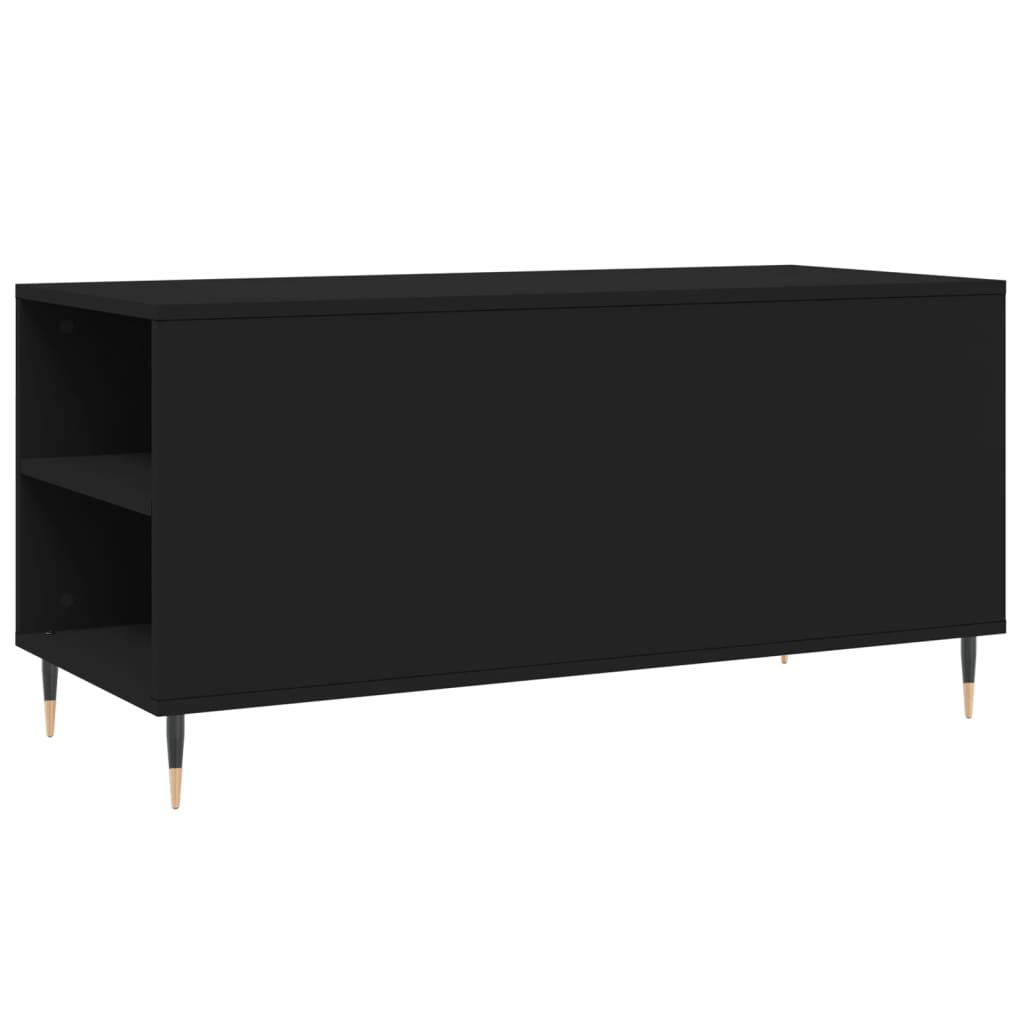 Mesa de centro madera de ingeniería negro 102x44,5x50 cm vidaXL