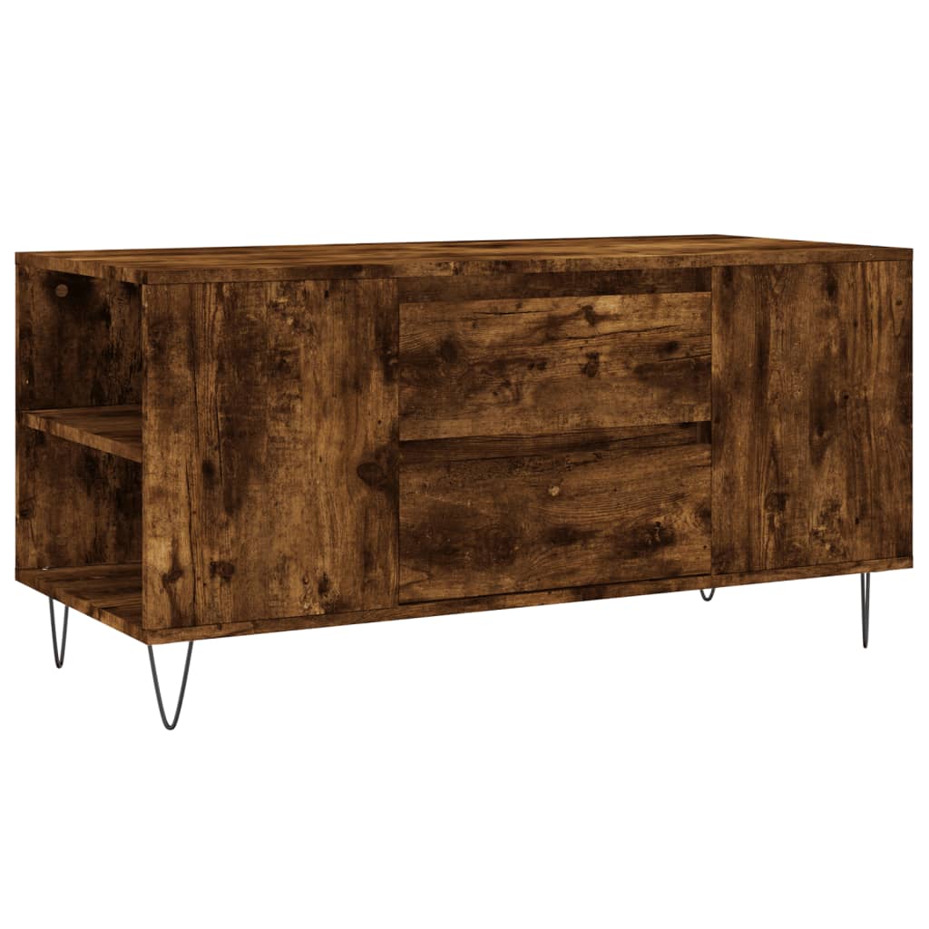 Mesa de centro madera sintetizada Nexus roble ahumado 102x44,5x50 cm vidaXL