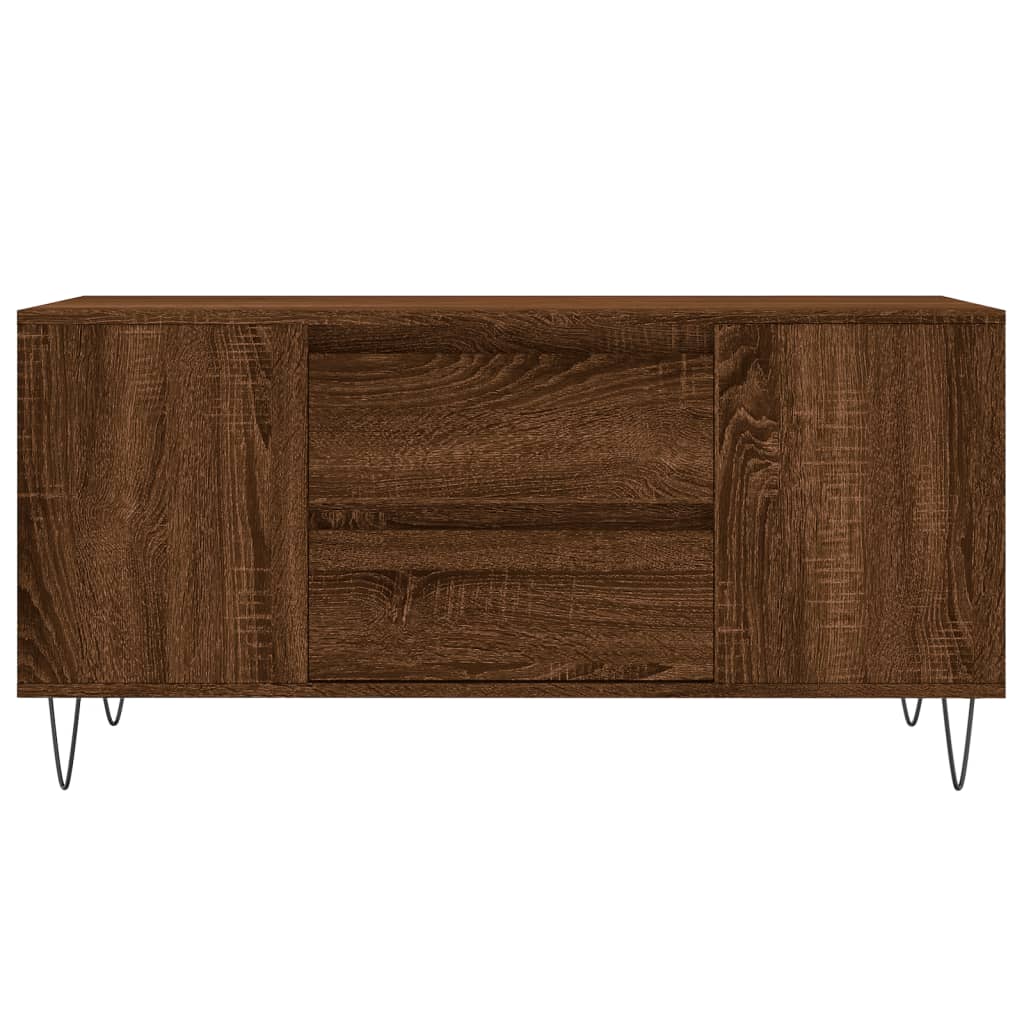 Mesa de centro madera de ingeniería marrón roble 102x44,5x50 cm vidaXL