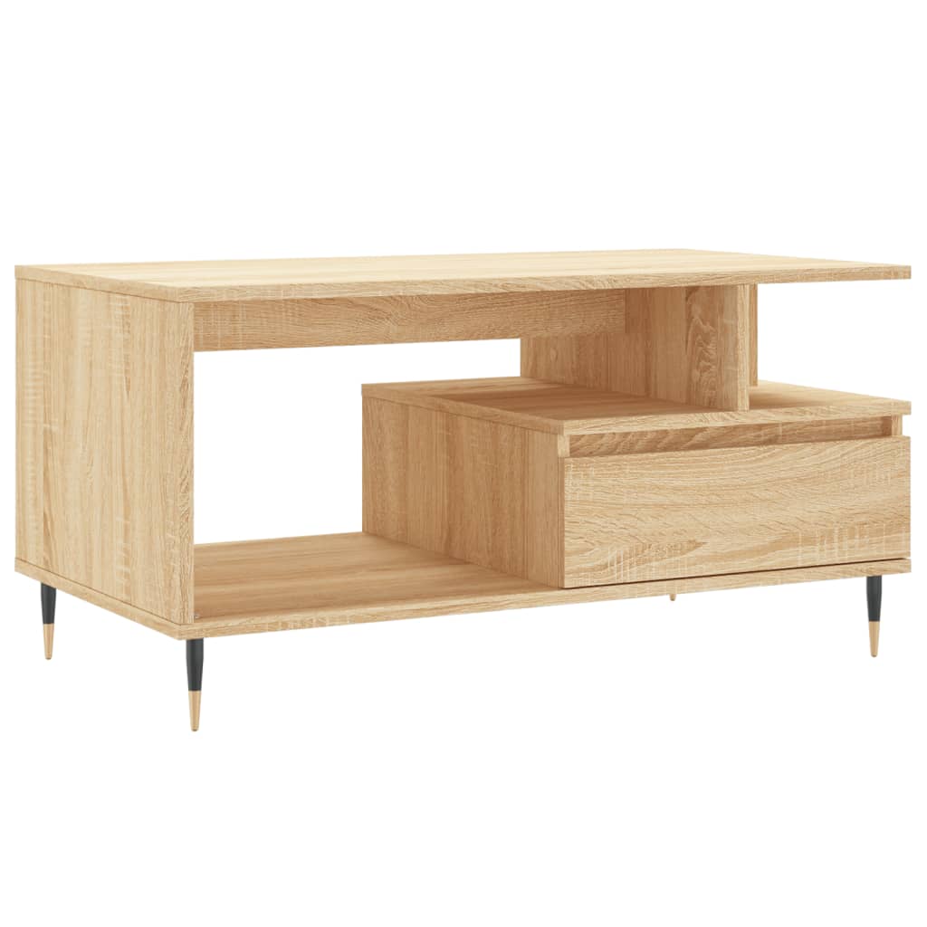 Mesa de centro madera roble Sonoma 90x49x45 cm vidaXL