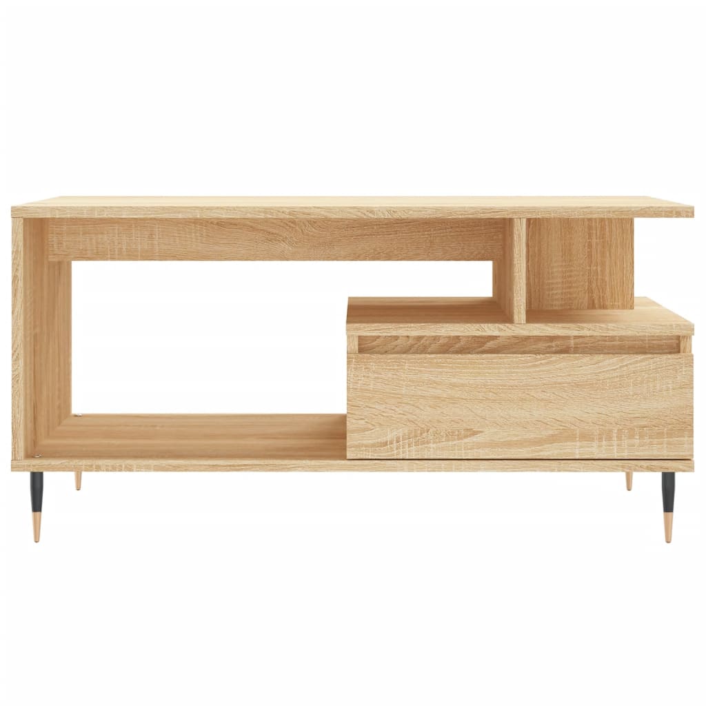 Mesa de centro madera roble Sonoma 90x49x45 cm vidaXL