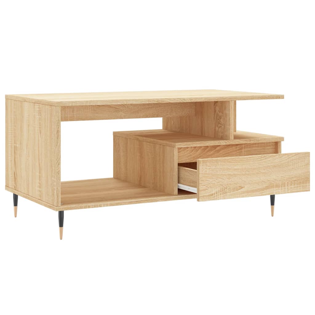 Mesa de centro madera roble Sonoma 90x49x45 cm vidaXL