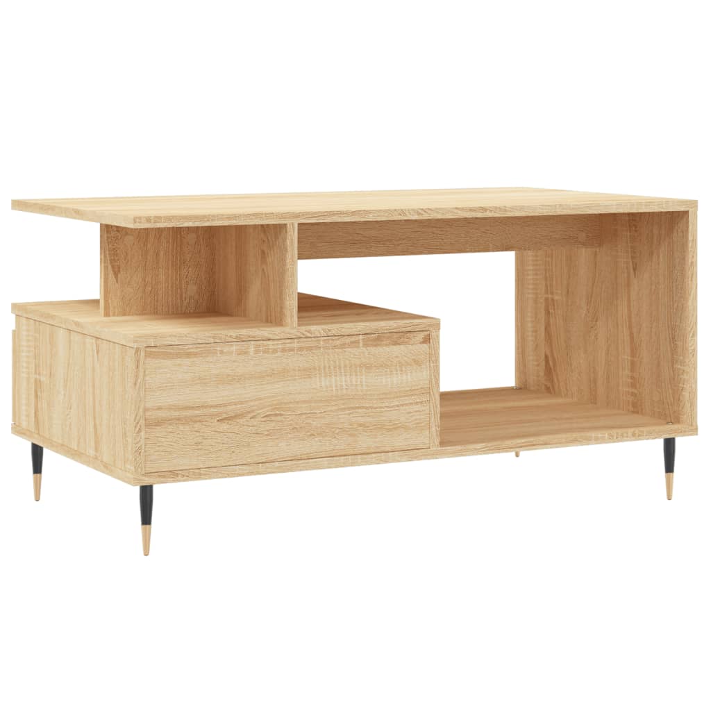 Mesa de centro madera roble Sonoma 90x49x45 cm vidaXL