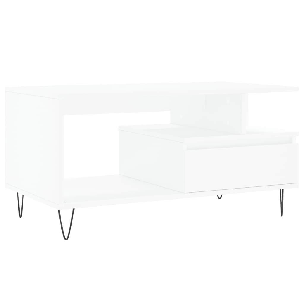 Mesa de centro madera blanca 90x49x45 cm vidaXL