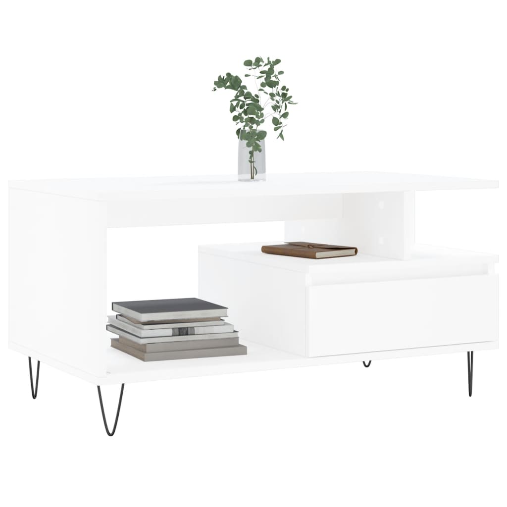 Mesa de centro madera blanca 90x49x45 cm vidaXL