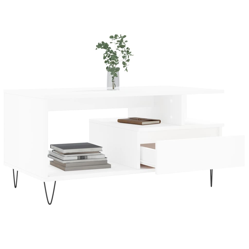 Mesa de centro madera blanca 90x49x45 cm vidaXL