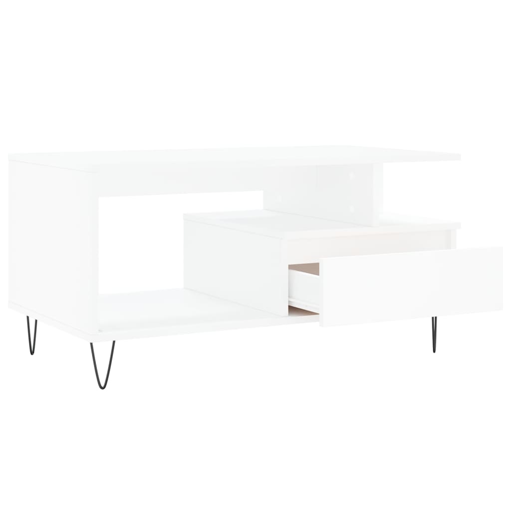 Mesa de centro madera blanca 90x49x45 cm vidaXL