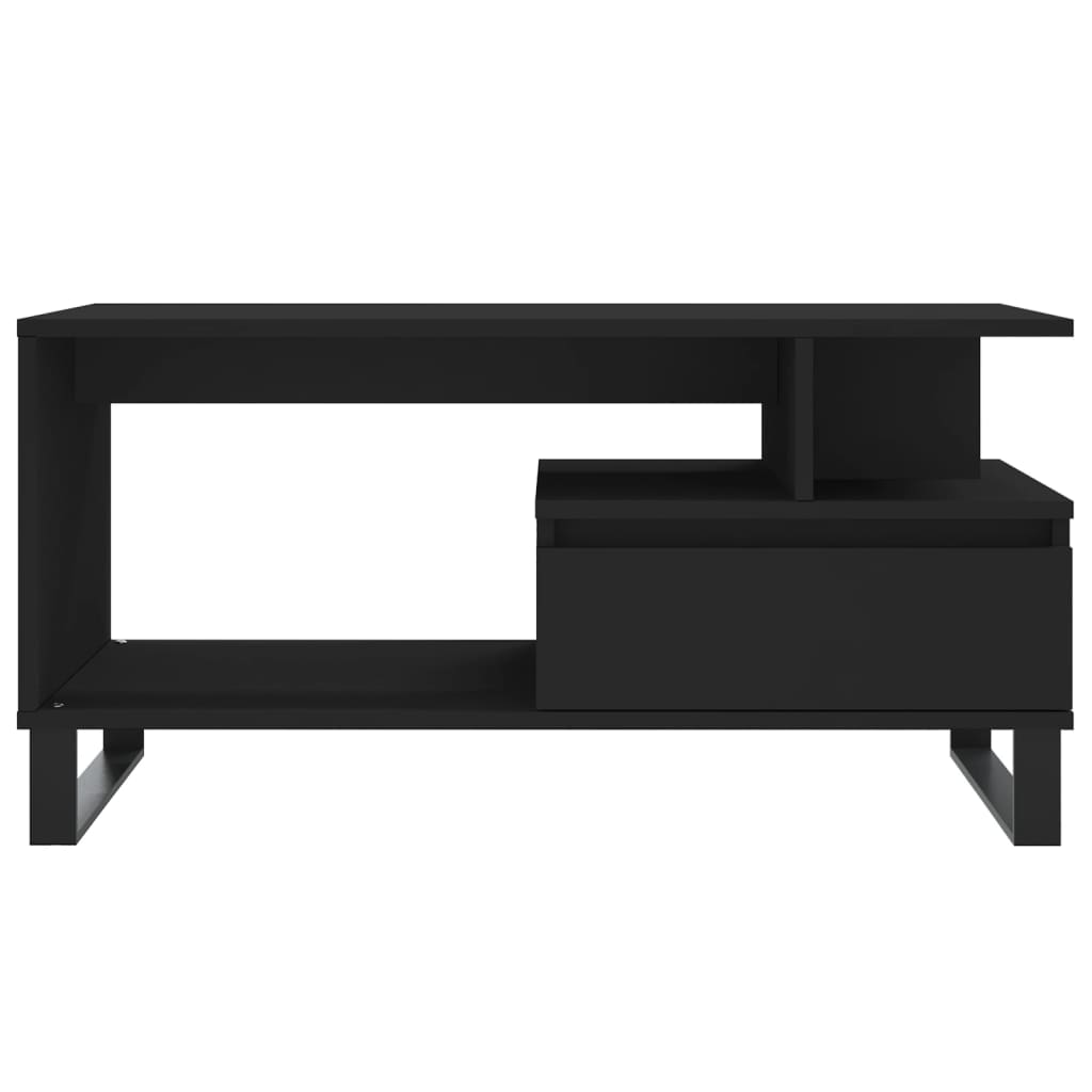 Mesa de centro madera negro 90x49x45 cm vidaXL