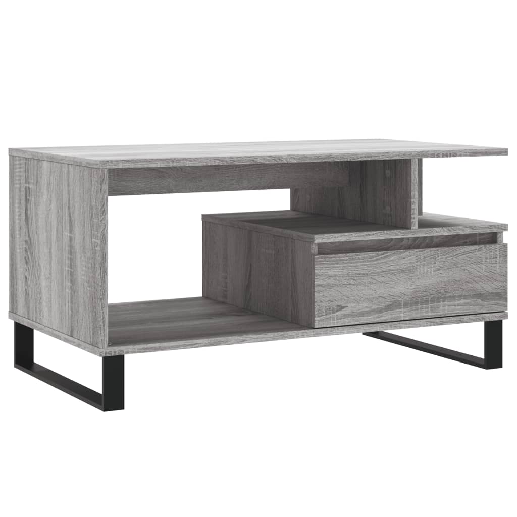 Mesa de centro madera gris Sonoma 90x49x45 cm vidaXL