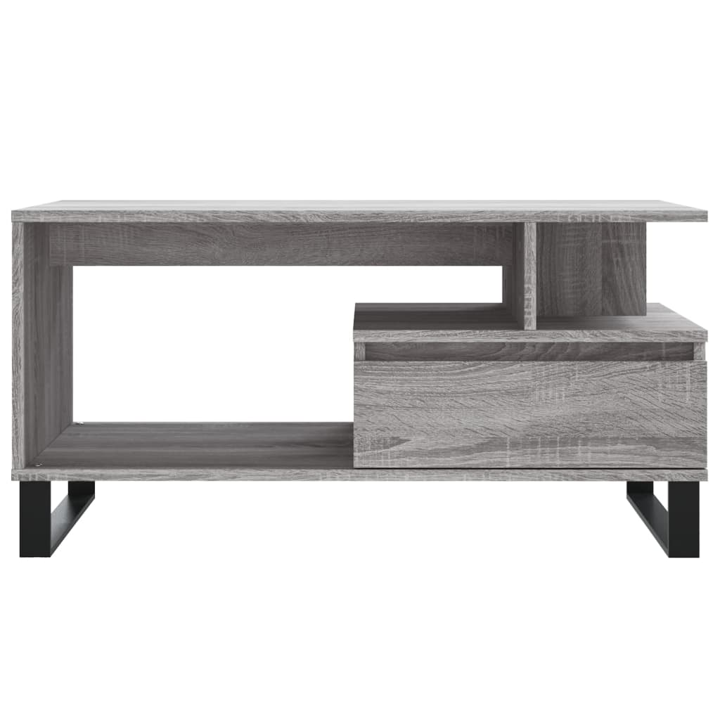 Mesa de centro madera gris Sonoma 90x49x45 cm vidaXL