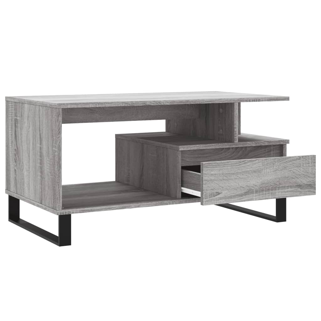 Mesa de centro madera gris Sonoma 90x49x45 cm vidaXL