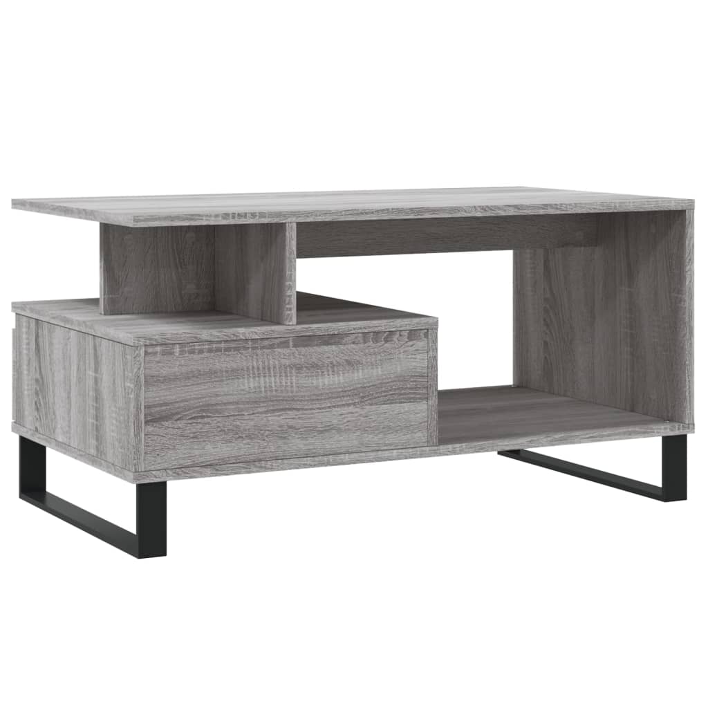 Mesa de centro madera gris Sonoma 90x49x45 cm vidaXL