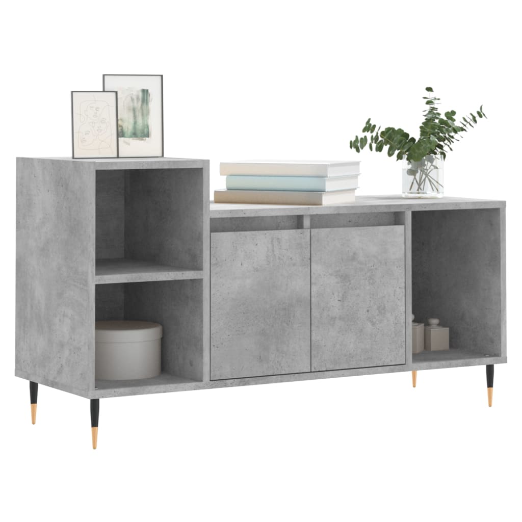 TV furniture gray wood 100x35x55 cm