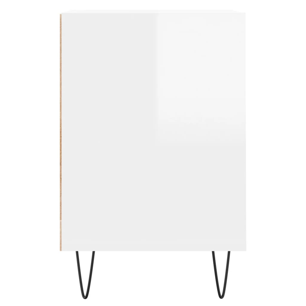 Mueble de TV madera blanco brillo 100x35x55 cm vidaXL